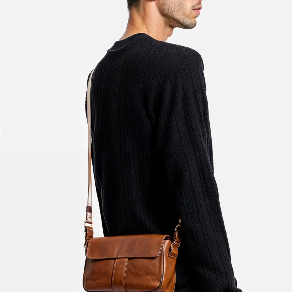 Bolso cruzado de cuero ecológico